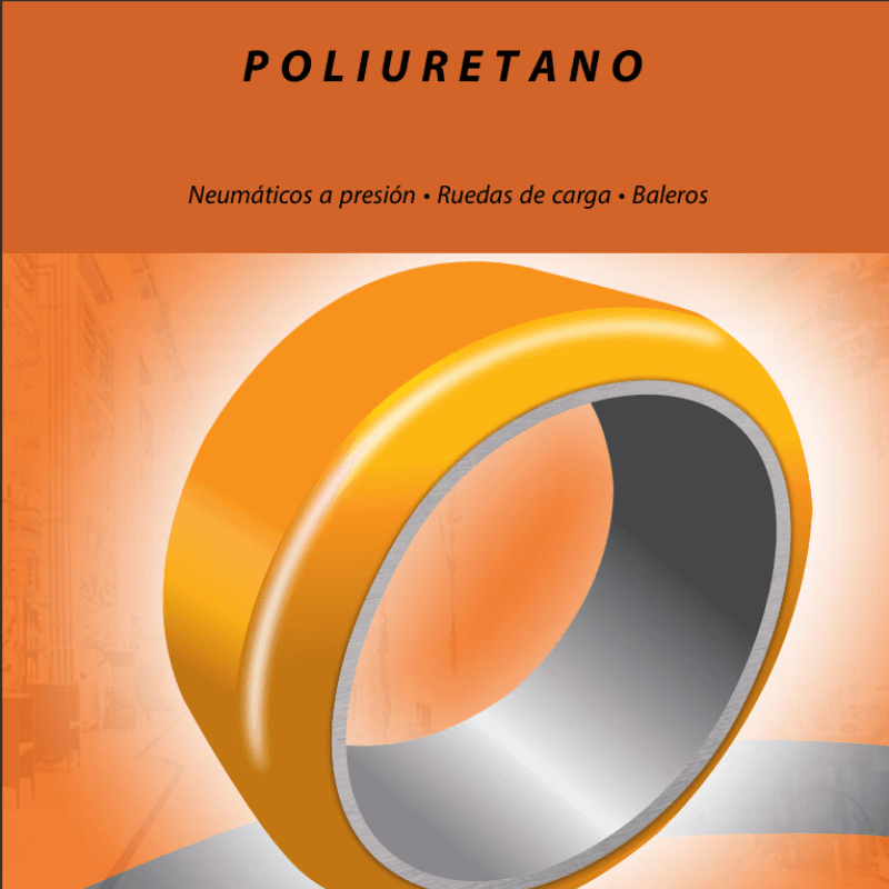 Portada de Poliuretano, neumaticos a presion, ruedas de carga, baleros